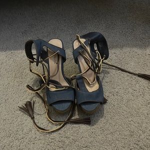 Adeline lace up heels.